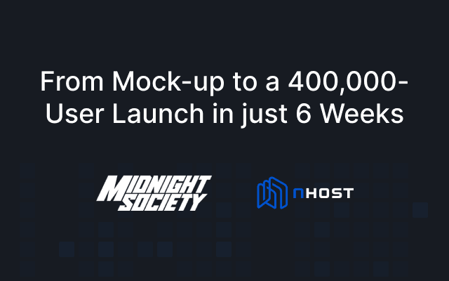 Cover of How Nhost took Midnight Society from Mock-up to a 400,000-User Launch in just 6 Weeks