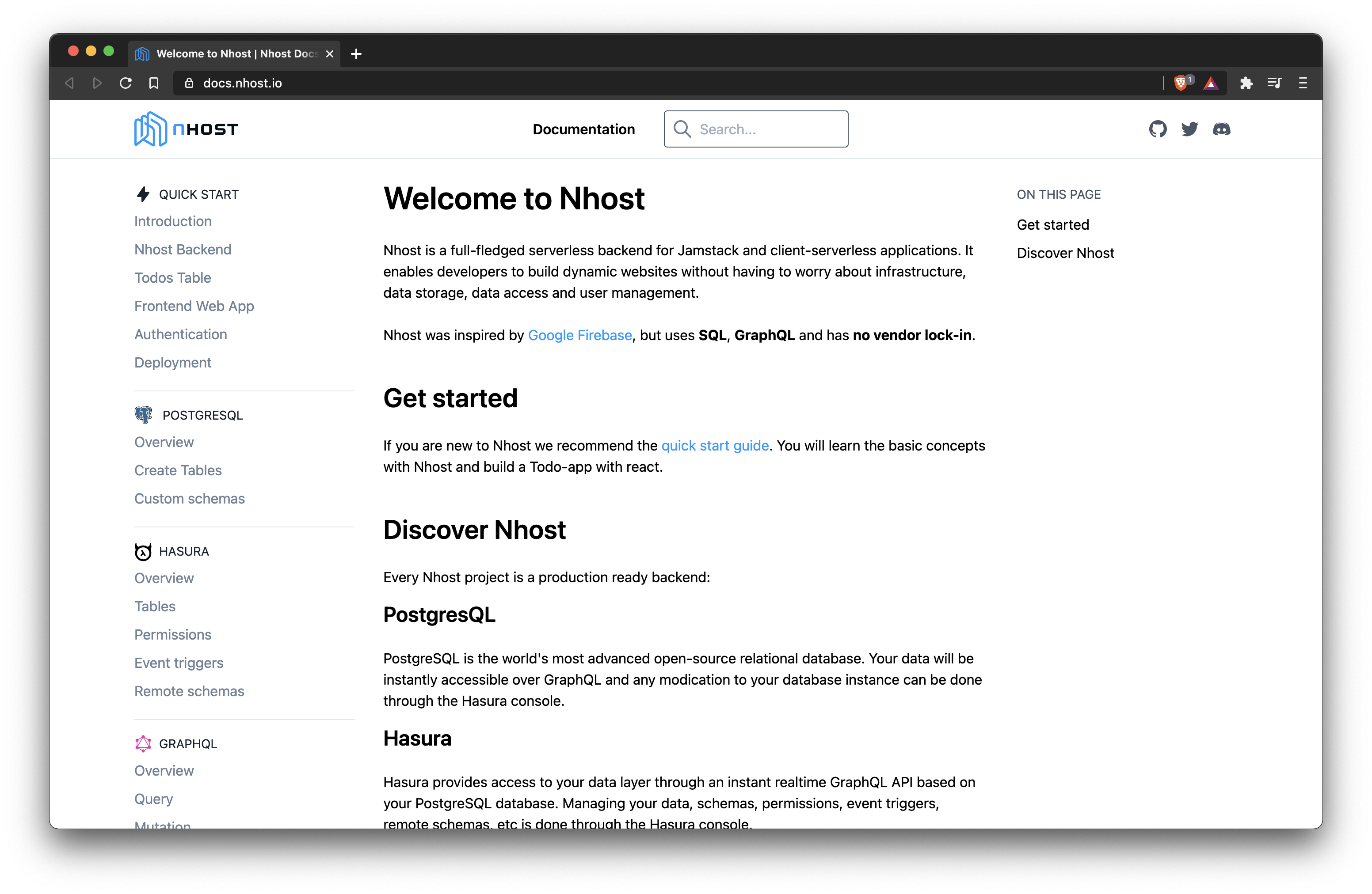 Nhost Documentation
